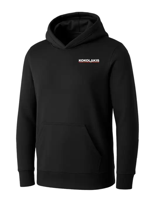 Womens Black Core Fleece Pullover Hooded Sweatshirt w/Kokolakis Logo