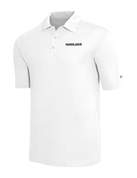 Nike White Tech Sport Dri-FIT Polo w/Kokolakis Logo