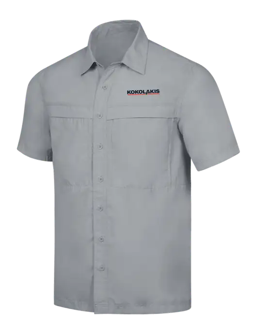 Light Grey Short Sleeve UV Daybreak Shirt w/Kokolakis Logo