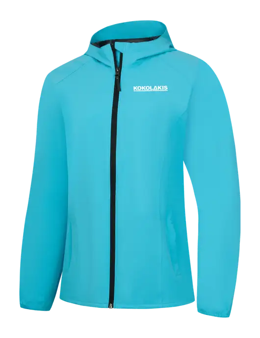 Womens Light Sapphire Blue Essential Rain Jacket w/Kokolakis Logo