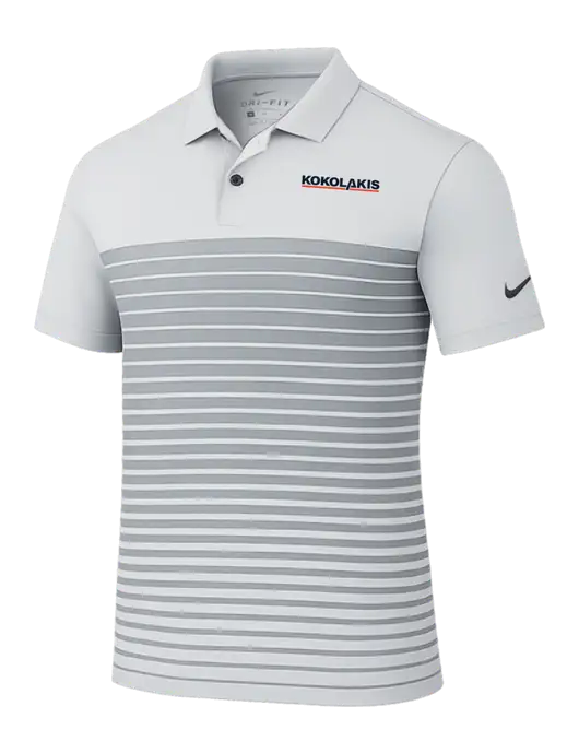 Nike Light Grey Dri-FIT Vapor Block Polo w/Kokolakis Logo