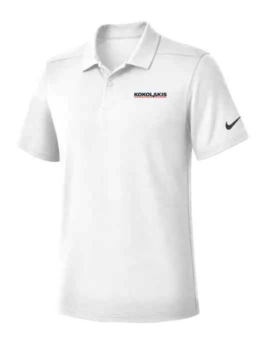 Nike White Dry Essential Solid Polo w/Kokolakis Logo