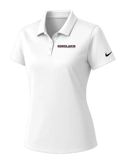 Nike Womens White Dry Essential Solid Polo w/Kokolakis Logo