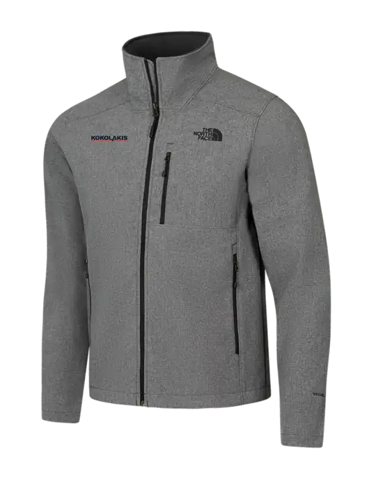 North Face Light Grey Heather Apex Barrier Soft Shell Jacket w/Kokolakis Logo