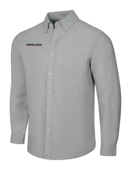Light Grey SuperPro Oxford Shirt w/Kokolakis Logo