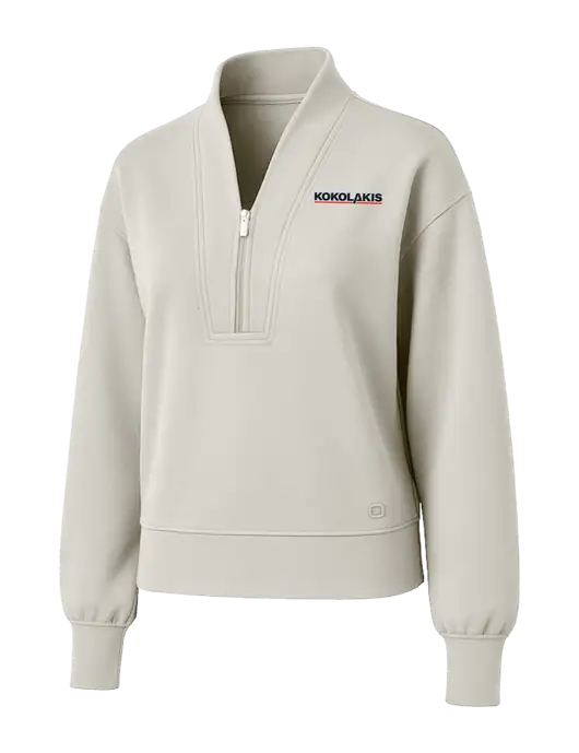 OGIO Womens Ivory Transcend 1/4-Zip w/Kokolakis Logo