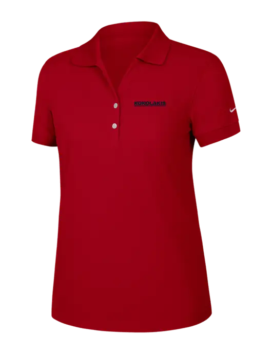Nike Womens Dri-FIT Classic Red Polo w/Kokolakis Logo