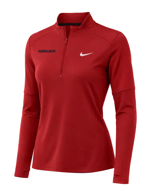Nike Red Womens Dri-FIT Element 1/2-Zip Pullover w/Kokolakis Logo