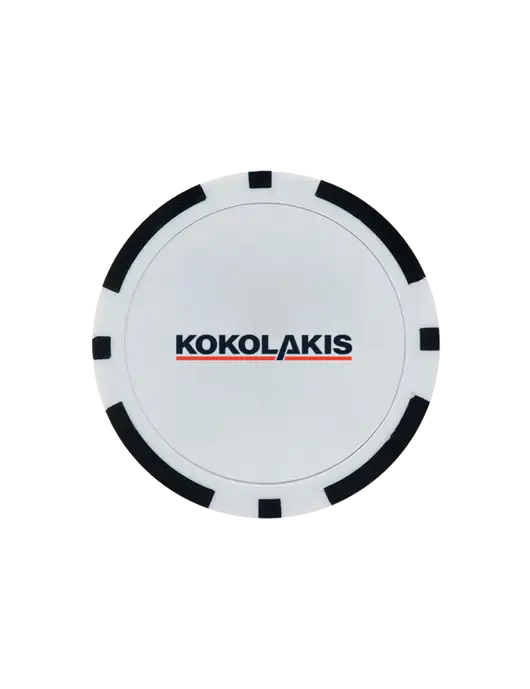 Black Poker Chip Ball Marker w/Kokolakis Logo