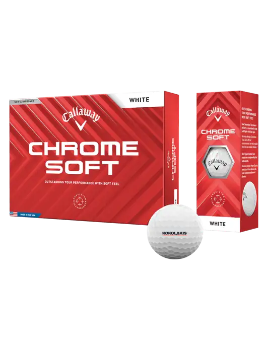 Callaway Chrome Soft Golf Balls 12/pk w/Kokolakis Logo