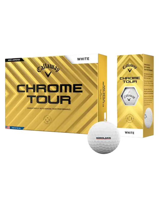 Callaway Chrome Tour Golf Balls 12/pkg w/Kokolakis Logo