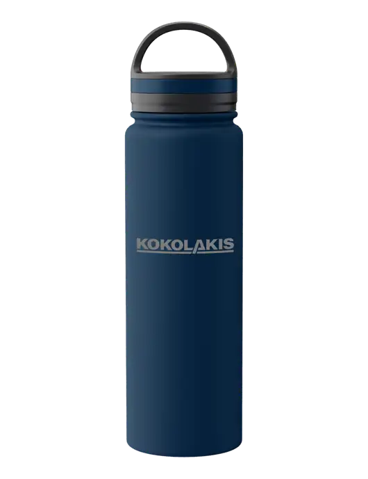 34oz Wide Mouth Stainless Steel Light Navy Bottle w/Kokolakis Logo