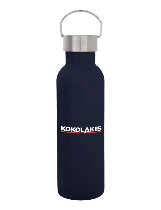 28 oz Dark Navy Bubbli Stainless Steel Bottle w/Kokolakis Logo