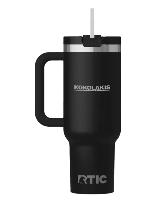 RTIC Road Trip 40 oz Black Tumbler  w/Kokolakis Logo
