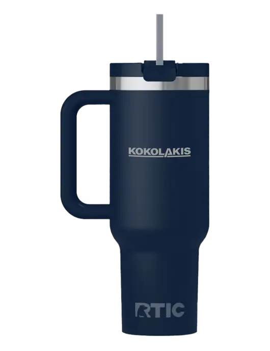 RTIC Road Trip 40 oz Navy Tumbler  w/Kokolakis Logo