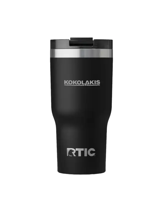 RTIC Essential 20 oz Black Tumbler w/Kokolakis Logo