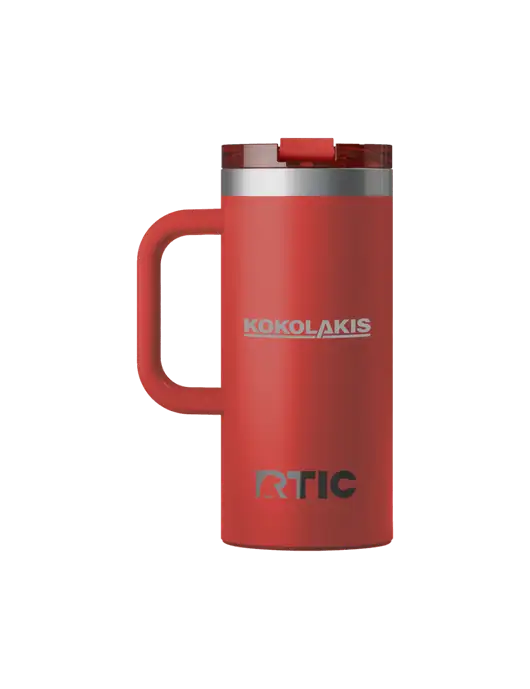 RTIC Road Trip 16 oz Red Travel Mug w/Kokolakis Logo