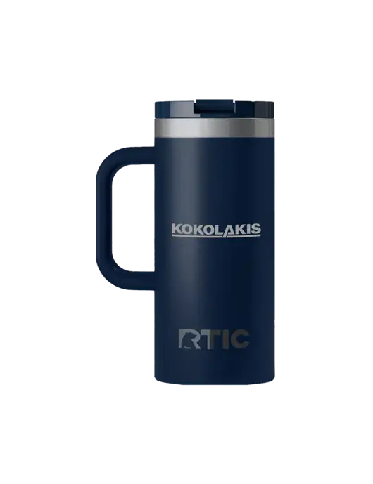 RTIC Road Trip 16 oz Navy Travel Mug w/Kokolakis Logo