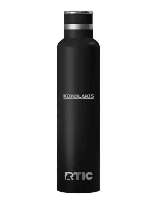 RTIC Journey 26 oz Black Bottle w/Kokolakis Logo