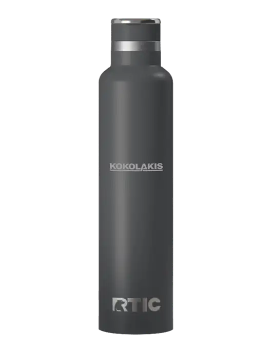 RTIC Journey 26 oz Charcoal Bottle w/Kokolakis Logo