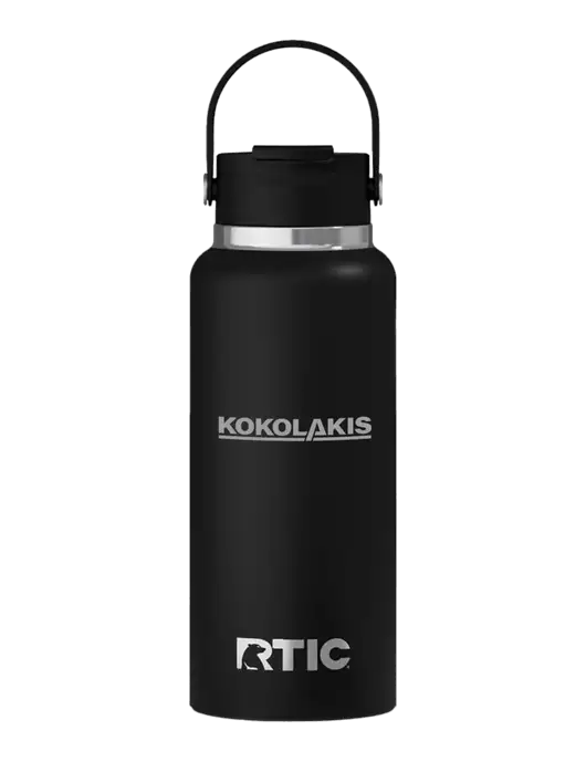 RTIC Outback 32 oz Black Bottle w/Kokolakis Logo
