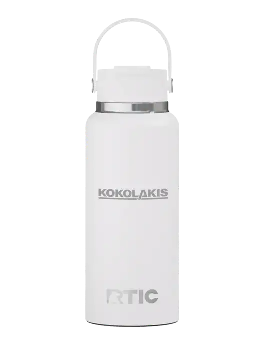 RTIC Outback 32 oz White Bottle w/Kokolakis Logo