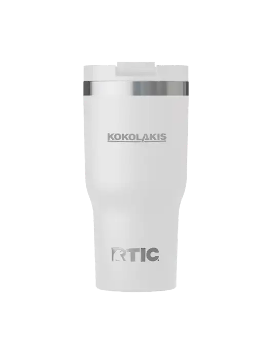 RTIC Essential 20 oz White Tumbler w/Kokolakis Logo