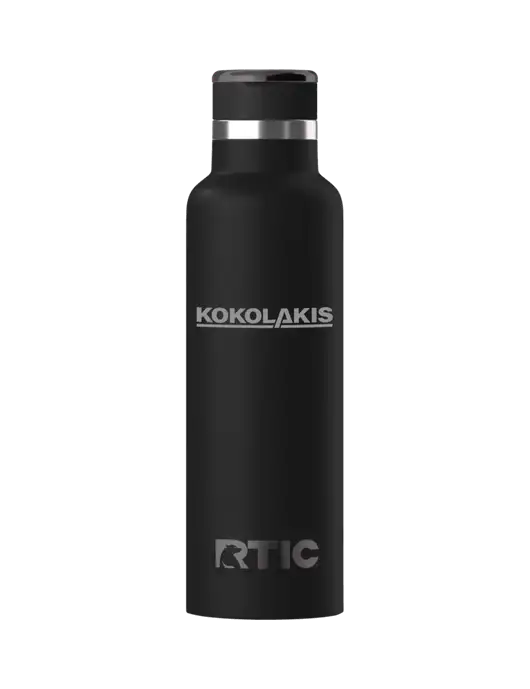 RTIC Journey 20 oz Black Bottle w/Kokolakis Logo