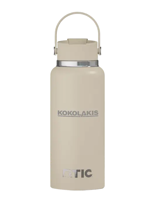 RTIC Outback 32 oz Tan Bottle w/Kokolakis Logo
