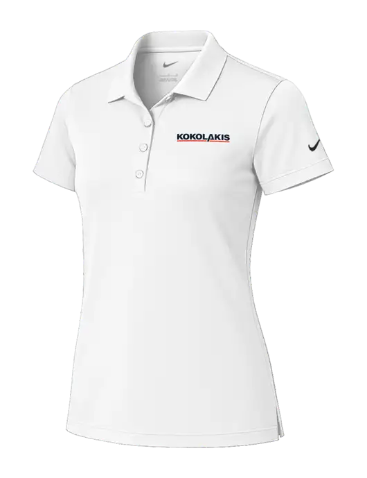 Nike Womens White Tech Basic Dri-FIT Polo
 w/Kokolakis Logo