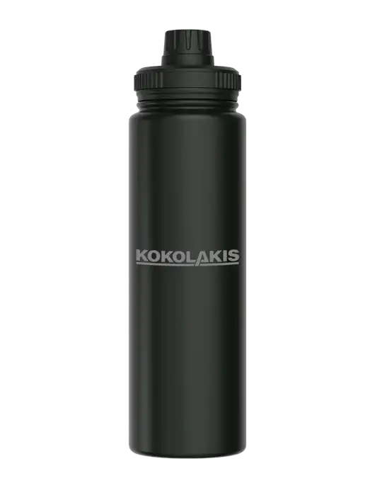 Liquid Life Black Sport Bottle w/Kokolakis Logo