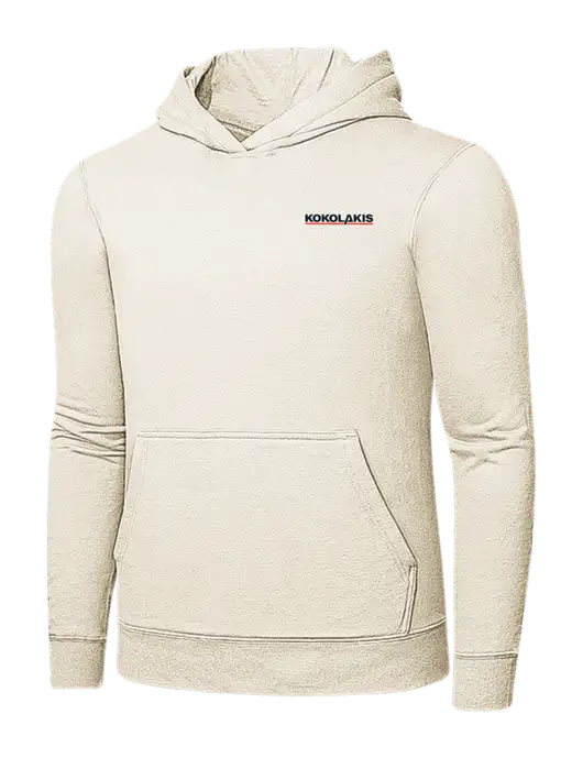 Very Light Tan 7.8 oz Ring Spun Hooded Sweatshirt w/Kokolakis Logo