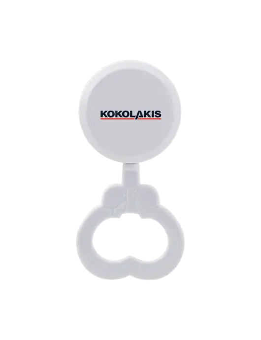 White Baby Rattle w/Kokolakis Logo