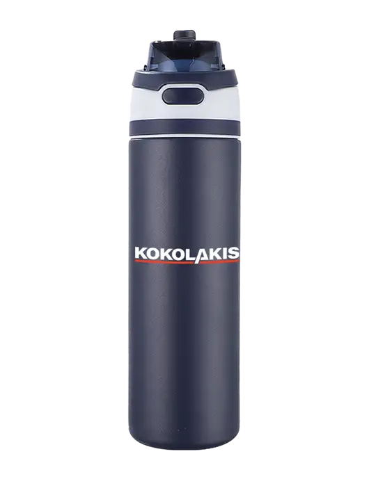 Navy Sip or Flip 24oz Vacuum Insulated Stainless Steel Bottle  w/Kokolakis Logo
