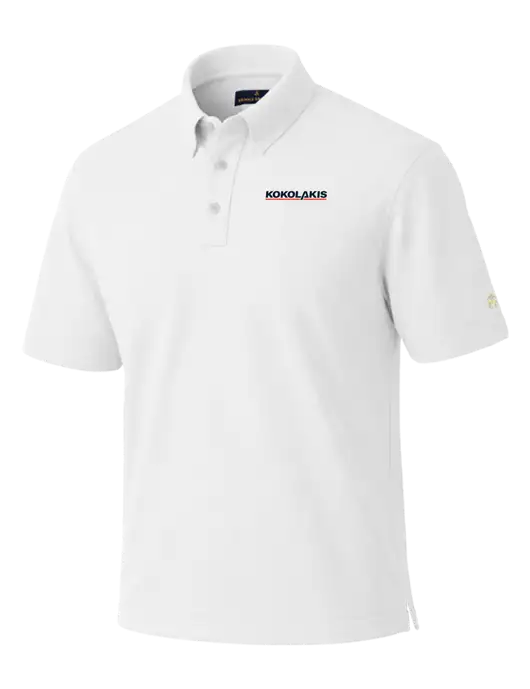 Brooks Brothers Pinpoint Pique White Dress Polo w/Kokolakis Logo