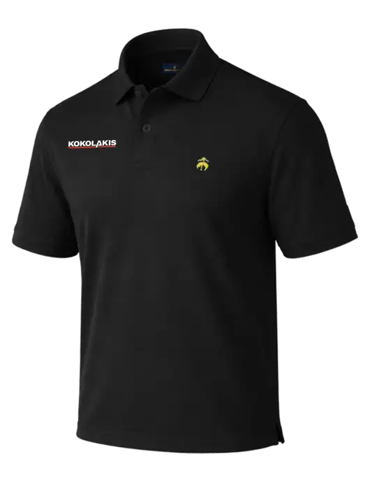 Brooks Brothers Pima Cotton Black Pique Polo w/Kokolakis Logo