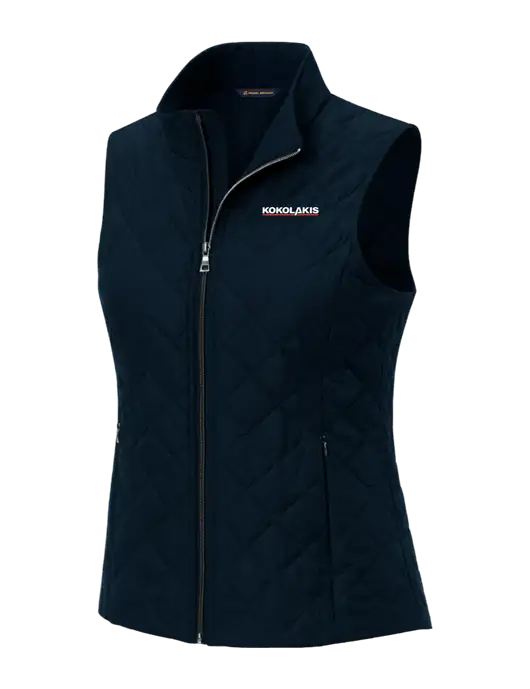 Brooks Brothers Womens Navy Quilted Vest w/Kokolakis Logo
