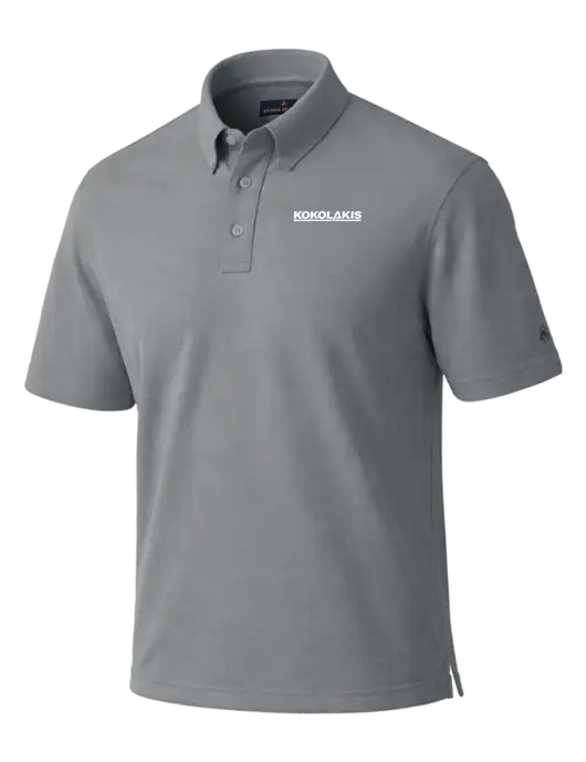 Brooks Brothers Pinpoint Pique Light Medium Grey Dress Polo w/Kokolakis Logo