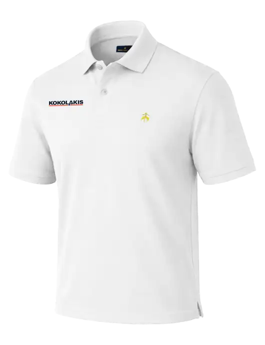 Brooks Brothers Pima Cotton White Pique Polo w/Kokolakis Logo