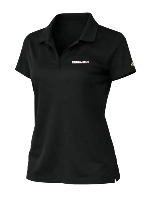Brooks Brothers Womens Mesh Pique Performance Black Polo w/Kokolakis Logo