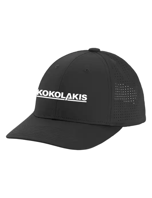 Pro-Cut Structured Snapback with Pinhole Mesh Very Dark Grey Cap w/Kokolakis Logo