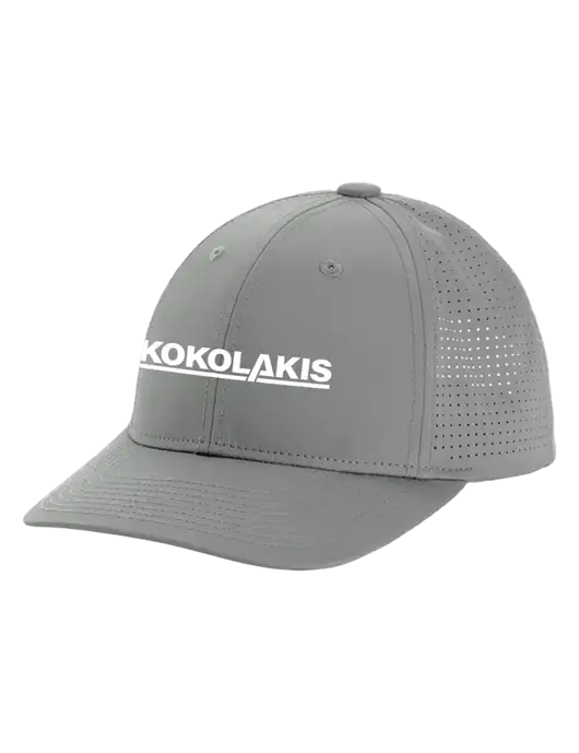 Pro-Cut Structured Snapback with Pinhole Mesh Medium Grey Cap w/Kokolakis Logo