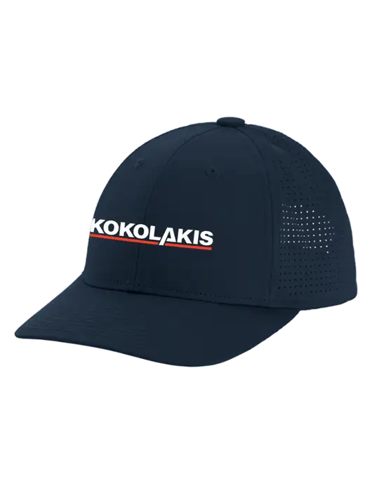 Pro-Cut Structured Snapback with Pinhole Mesh Dark Navy Cap w/Kokolakis Logo