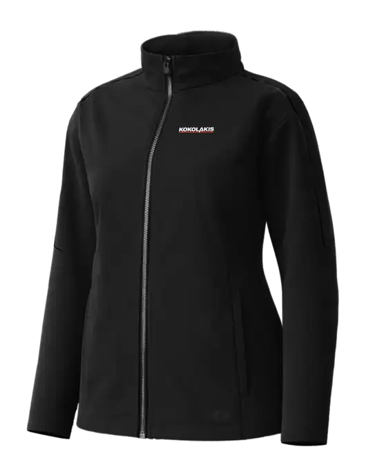 OGIO Womens Commuter Full-Zip Soft Shell Black Jacket w/Kokolakis Logo